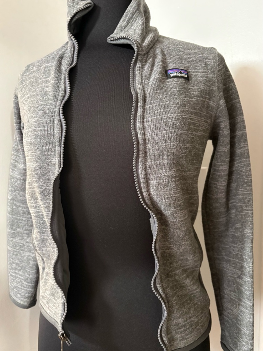 Kids Patagonia Gray Full-Zip Better Sweater - Kids Size Medium (10)